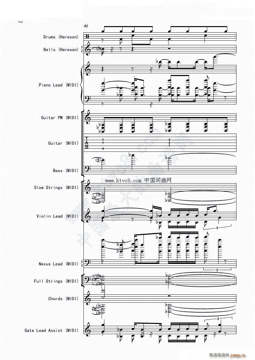 娜娜 斩 赤红之瞳ED1 震撼(总谱)43