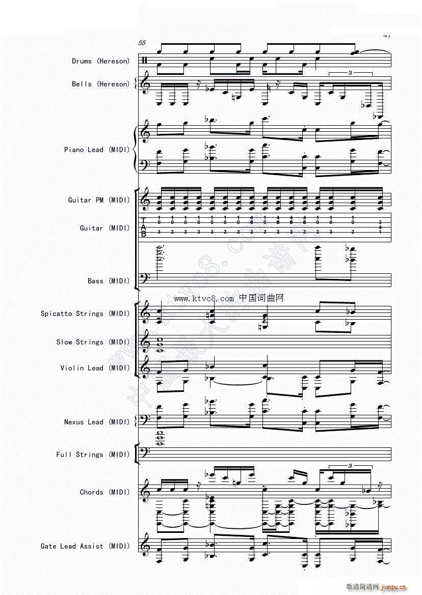 娜娜 斩 赤红之瞳ED1 震撼(总谱)53