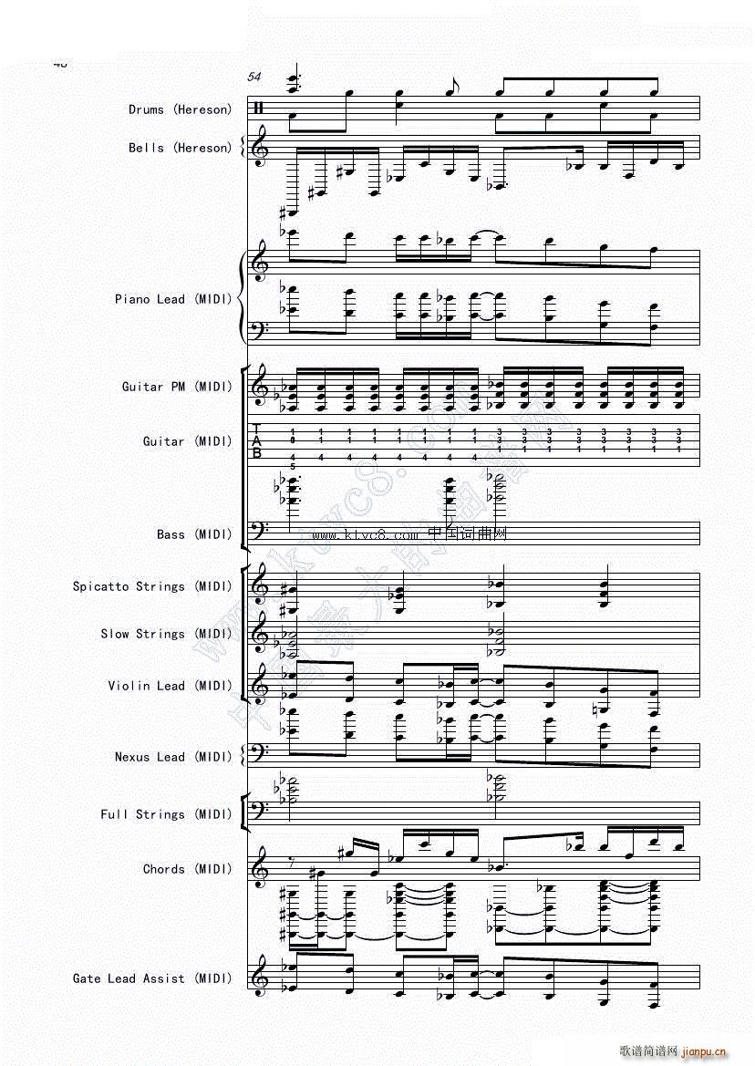 娜娜 斩 赤红之瞳ED1 震撼(总谱)52