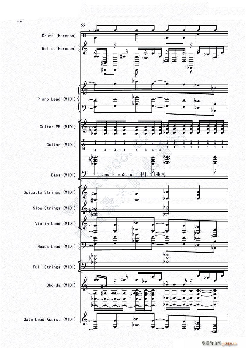 娜娜 斩 赤红之瞳ED1 震撼(总谱)54