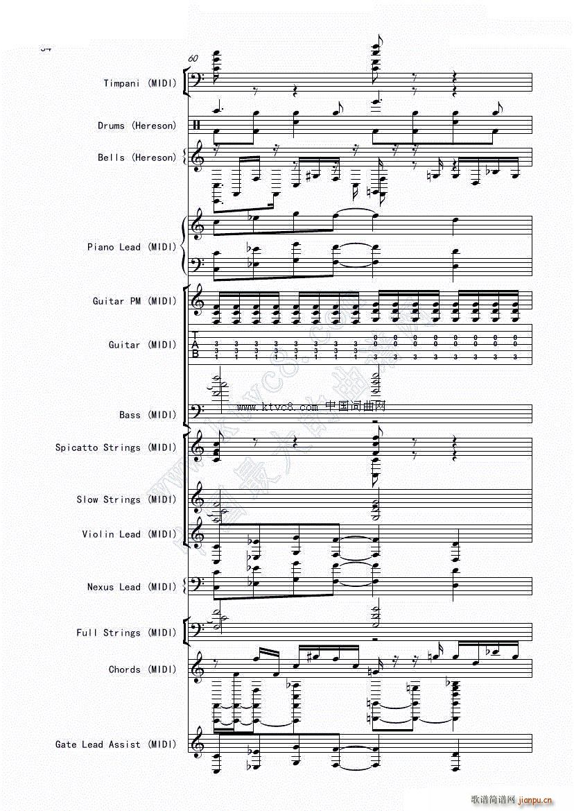 娜娜 斩 赤红之瞳ED1 震撼(总谱)58