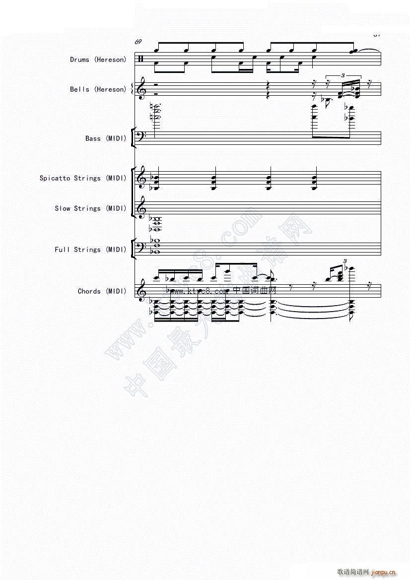 娜娜 斩 赤红之瞳ED1 震撼(总谱)65
