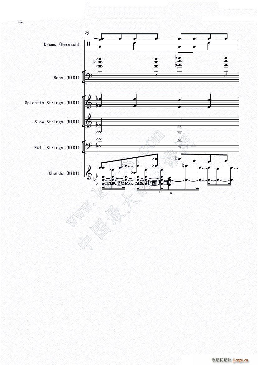 娜娜 斩 赤红之瞳ED1 震撼(总谱)67