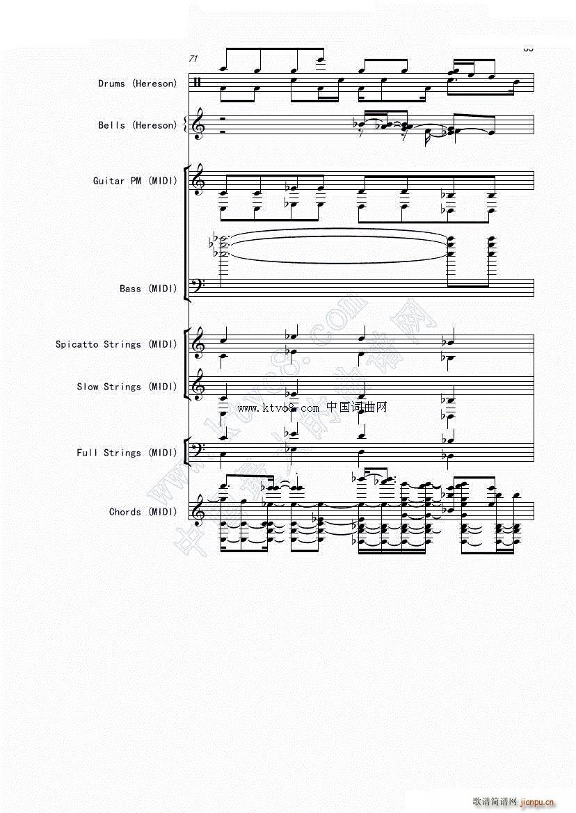 娜娜 斩 赤红之瞳ED1 震撼(总谱)68