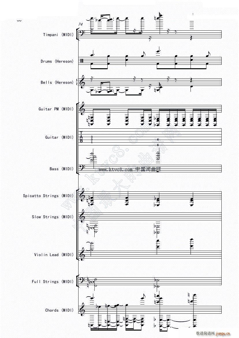 娜娜 斩 赤红之瞳ED1 震撼(总谱)71