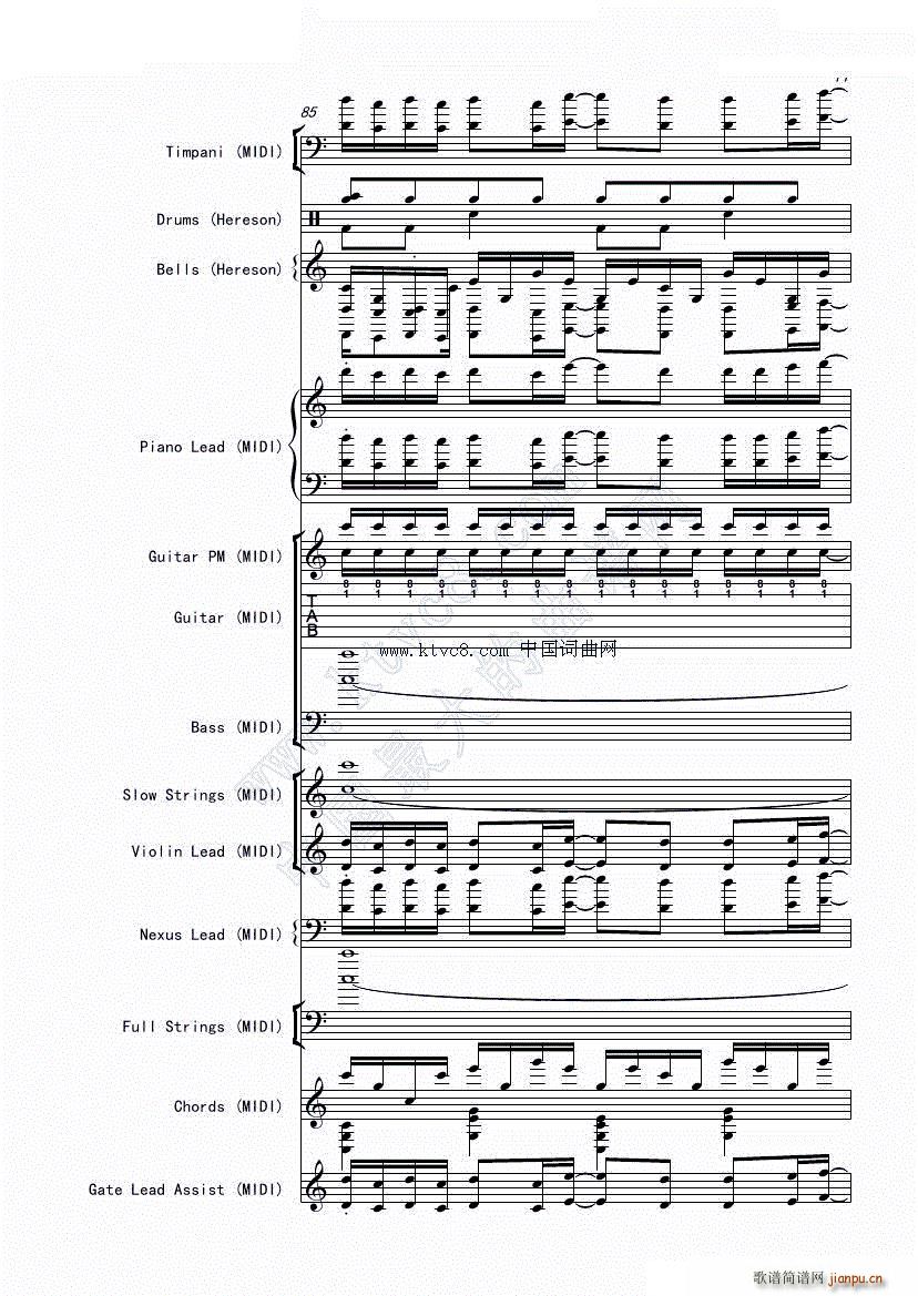 娜娜 斩 赤红之瞳ED1 震撼(总谱)83