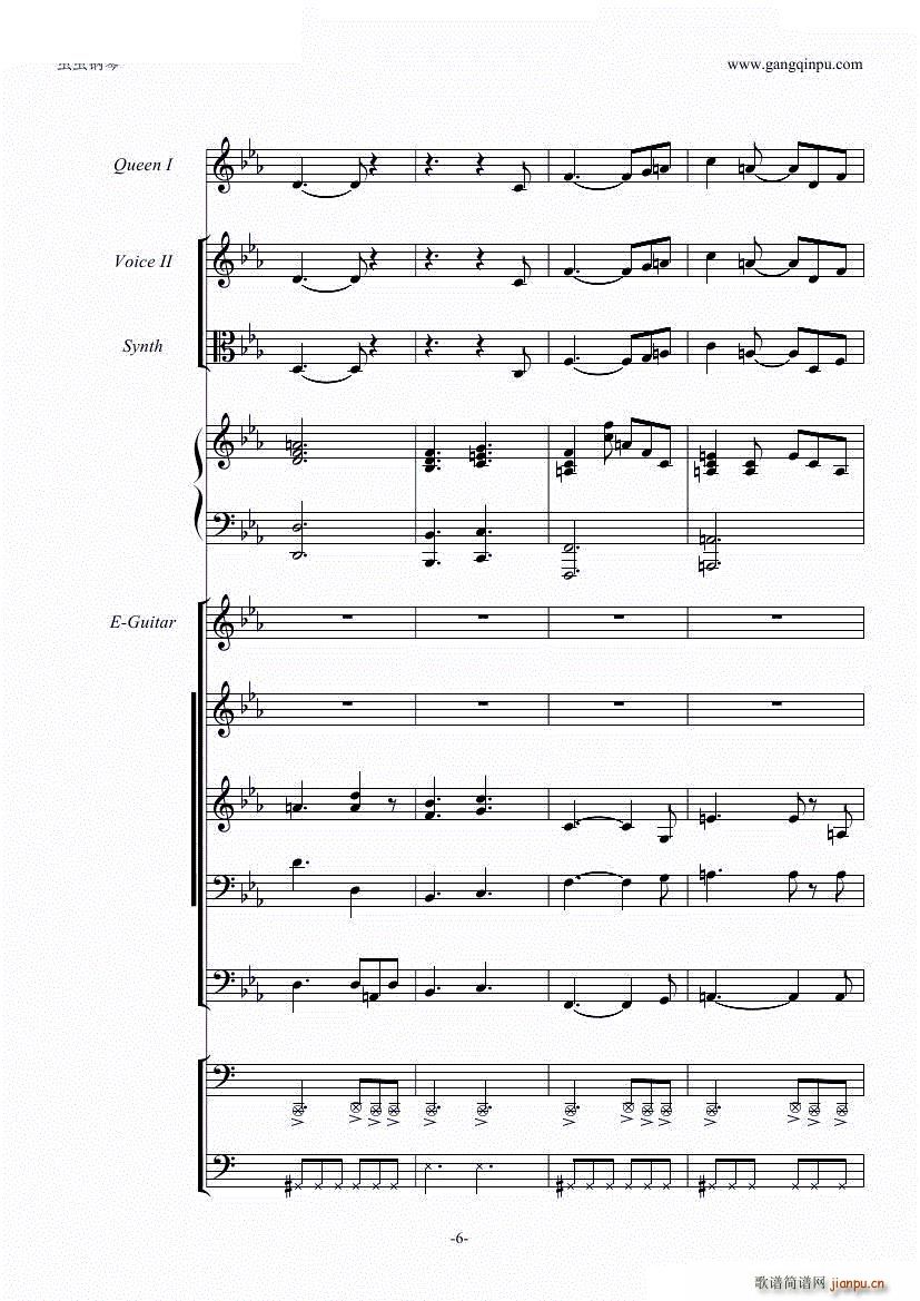 We are the champions 激昂乐队(总谱)6