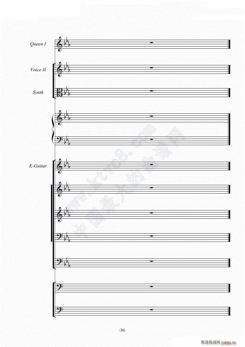 We are the champions 激昂乐队(总谱)27