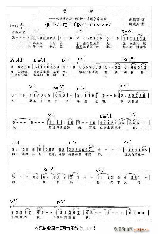 父亲 崔京浩 配和弦版(总谱)1