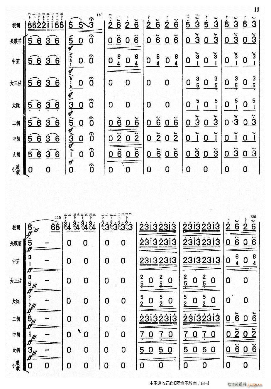 赶路 板胡独奏曲 民乐队(总谱)10