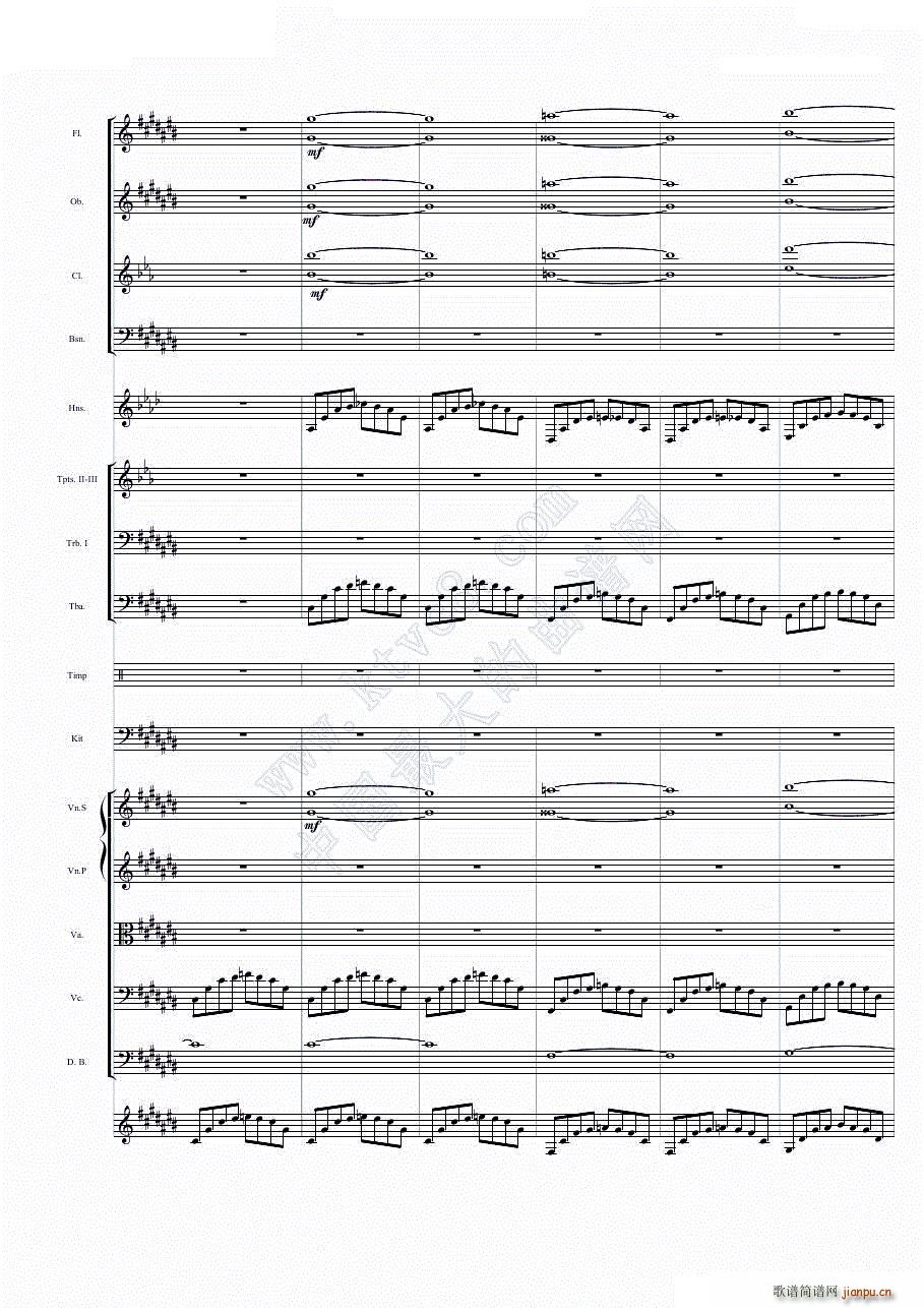 华丽乐章No 1 幻想(总谱)38