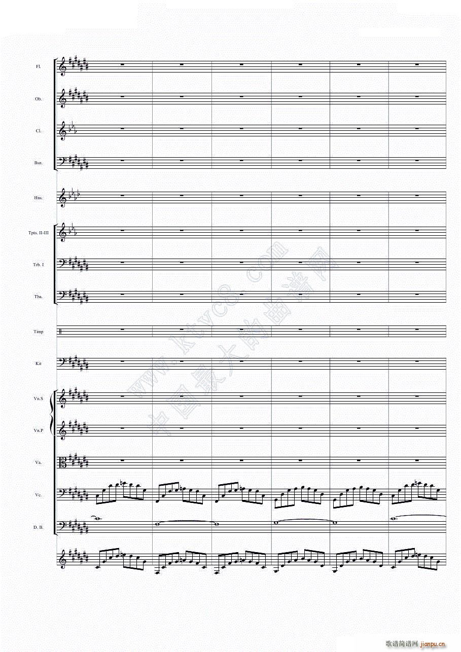 华丽乐章No 1 幻想(总谱)37