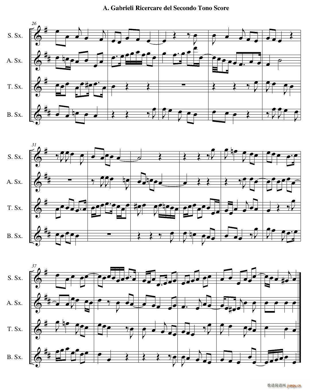 Ricercare del Secondo Tono 四重奏(总谱)3