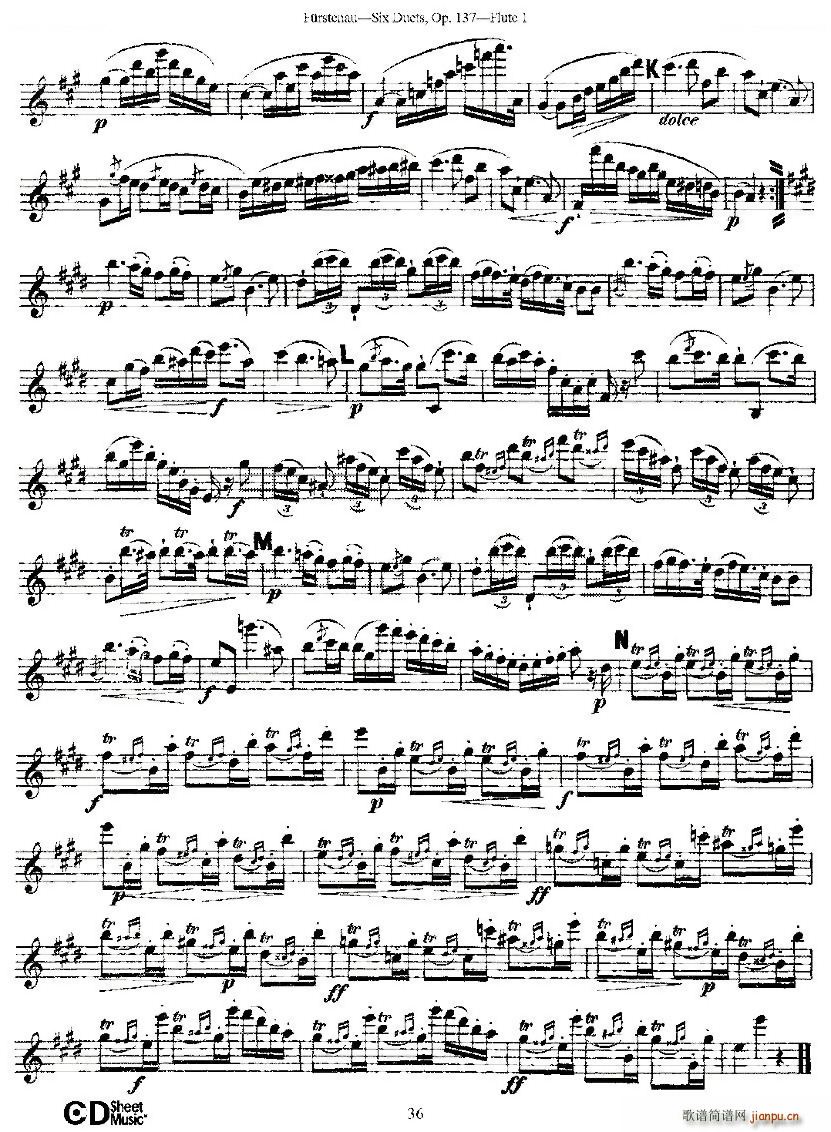 Six Duets Op 137 之六 二重奏 六首作品 137号 铜管(总谱)6