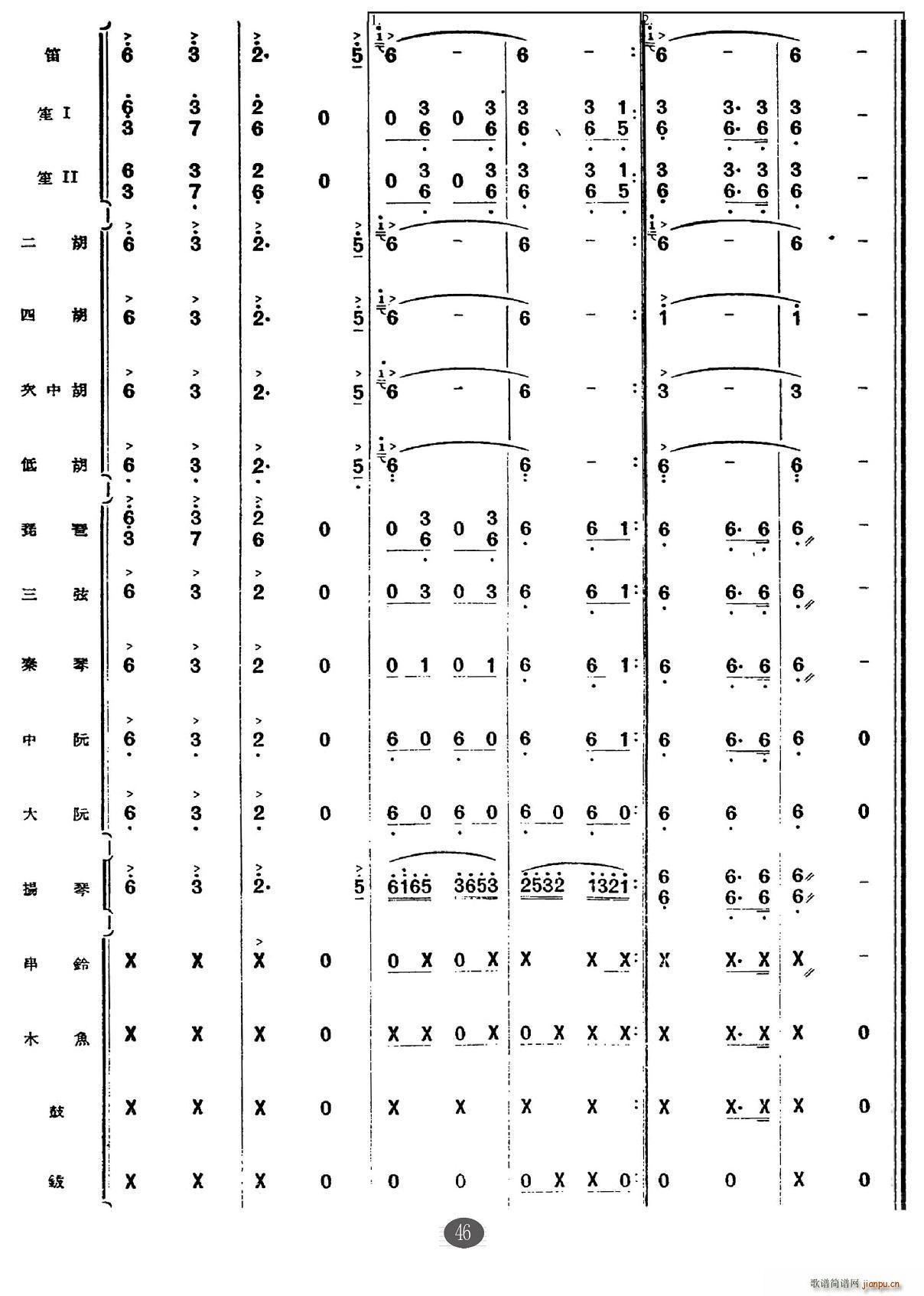鄂尔多斯舞曲(总谱)5
