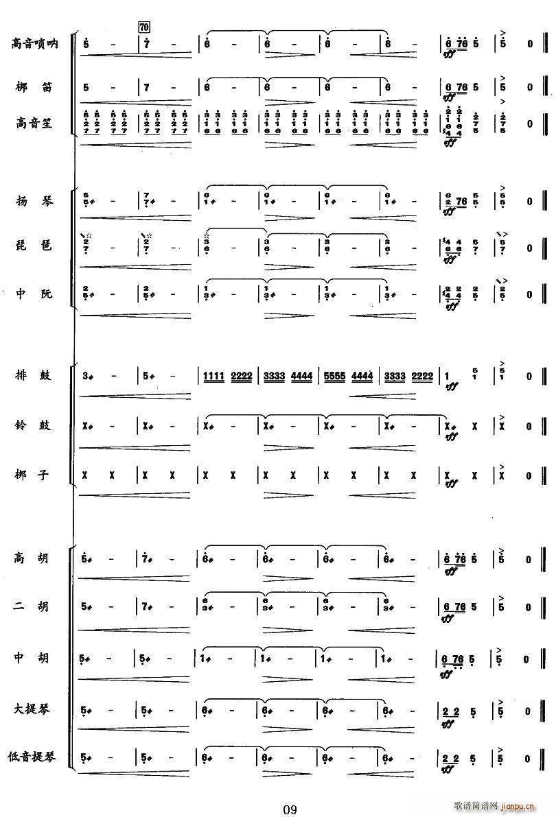 艾哈默德兄弟 突尼斯民歌 合奏(总谱)9