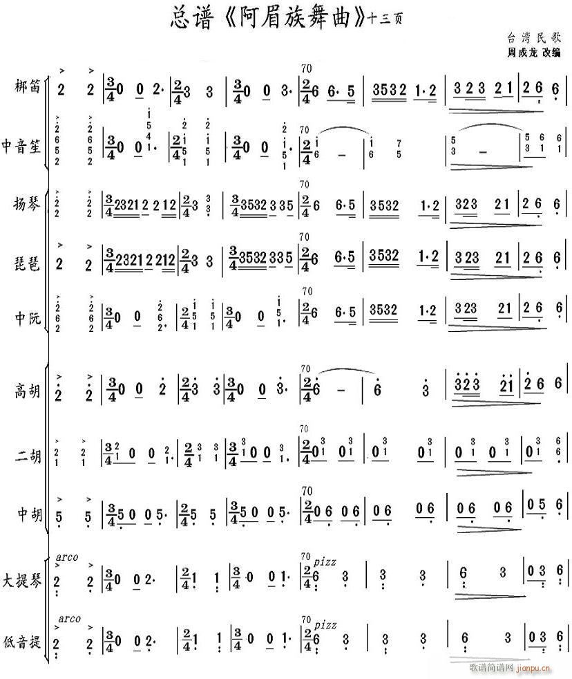 阿美族舞曲 13(总谱)1