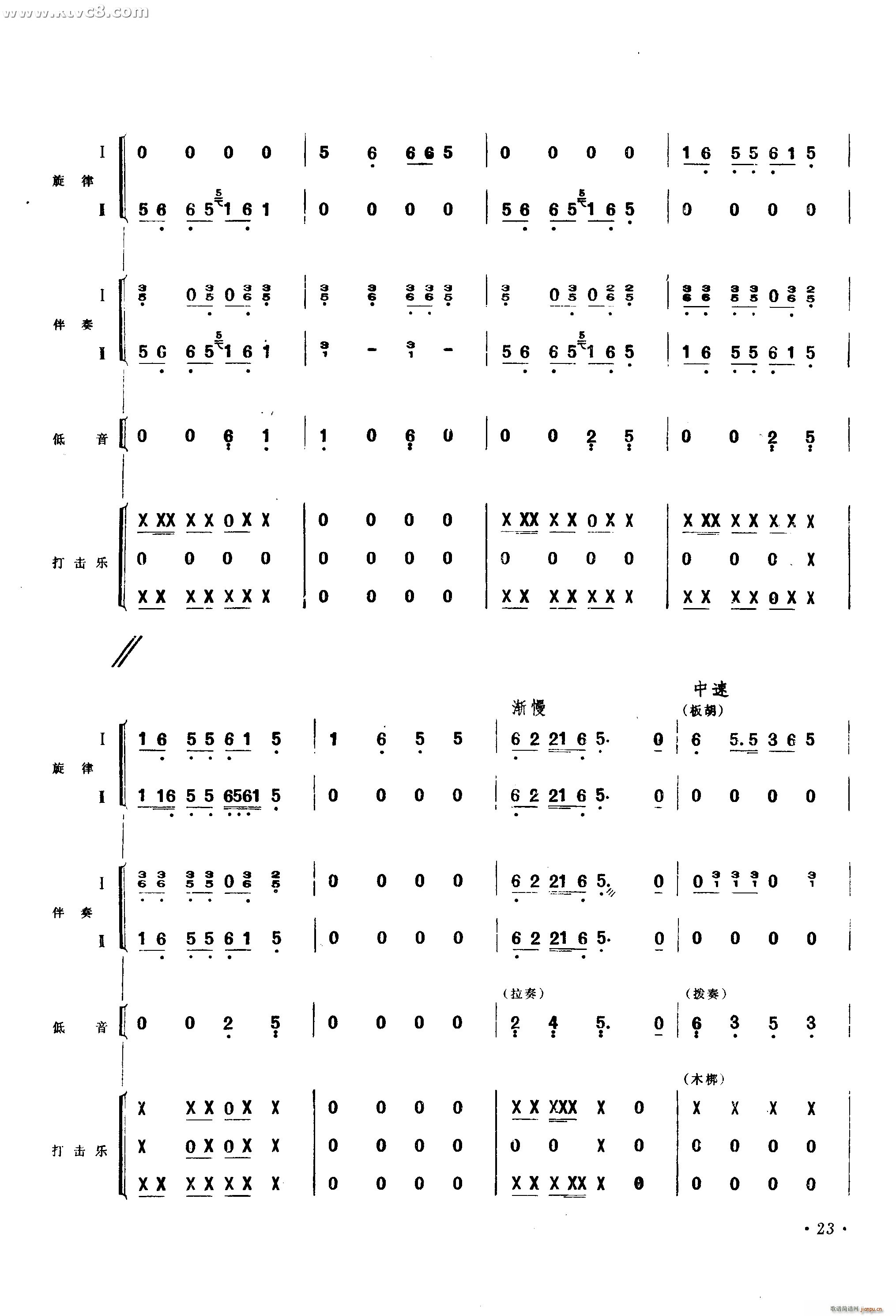 欢庆胜利 小八路 选段 民族管弦乐(总谱)3