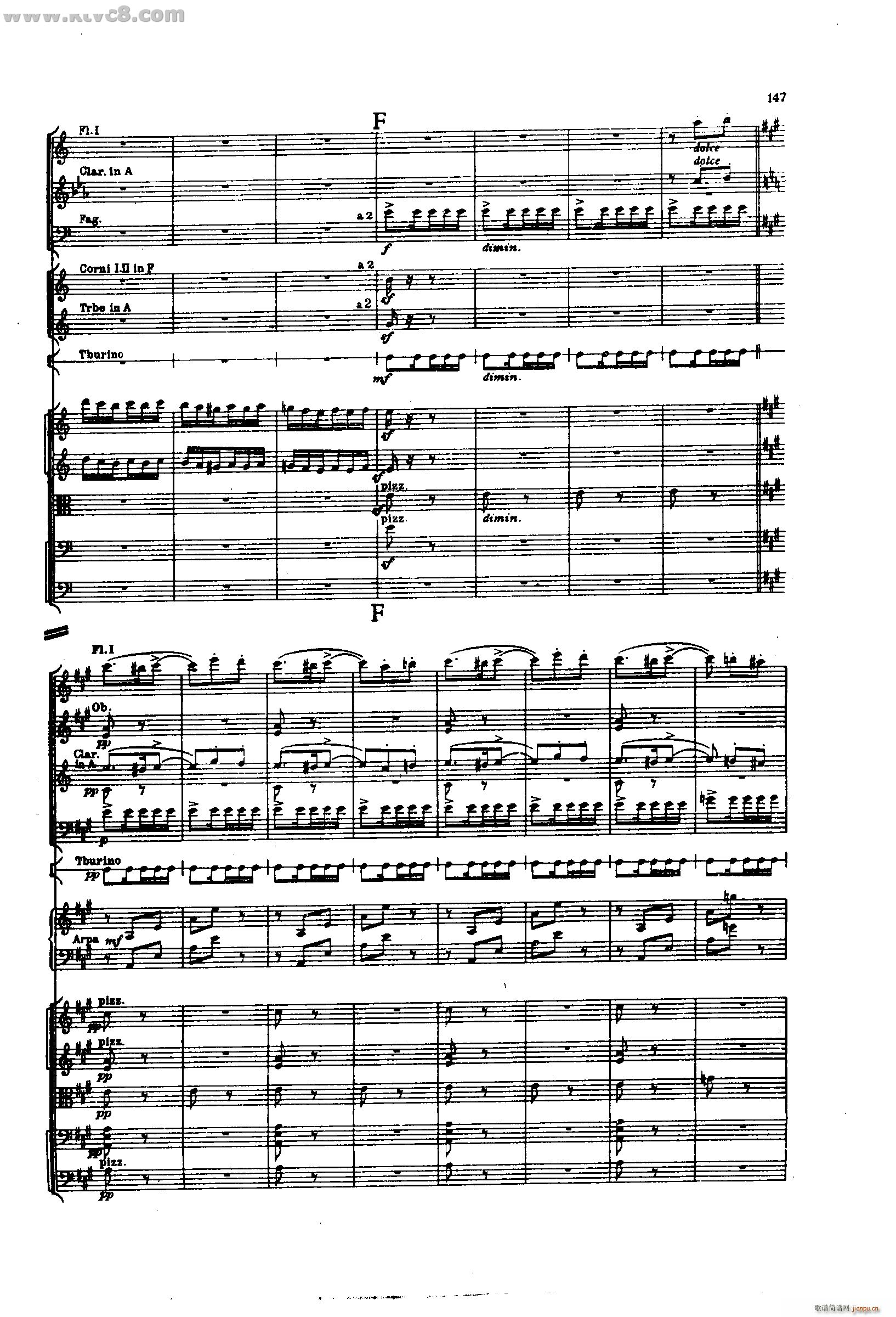 舍赫拉查达交响组曲 作品35 第四部分(总谱)1