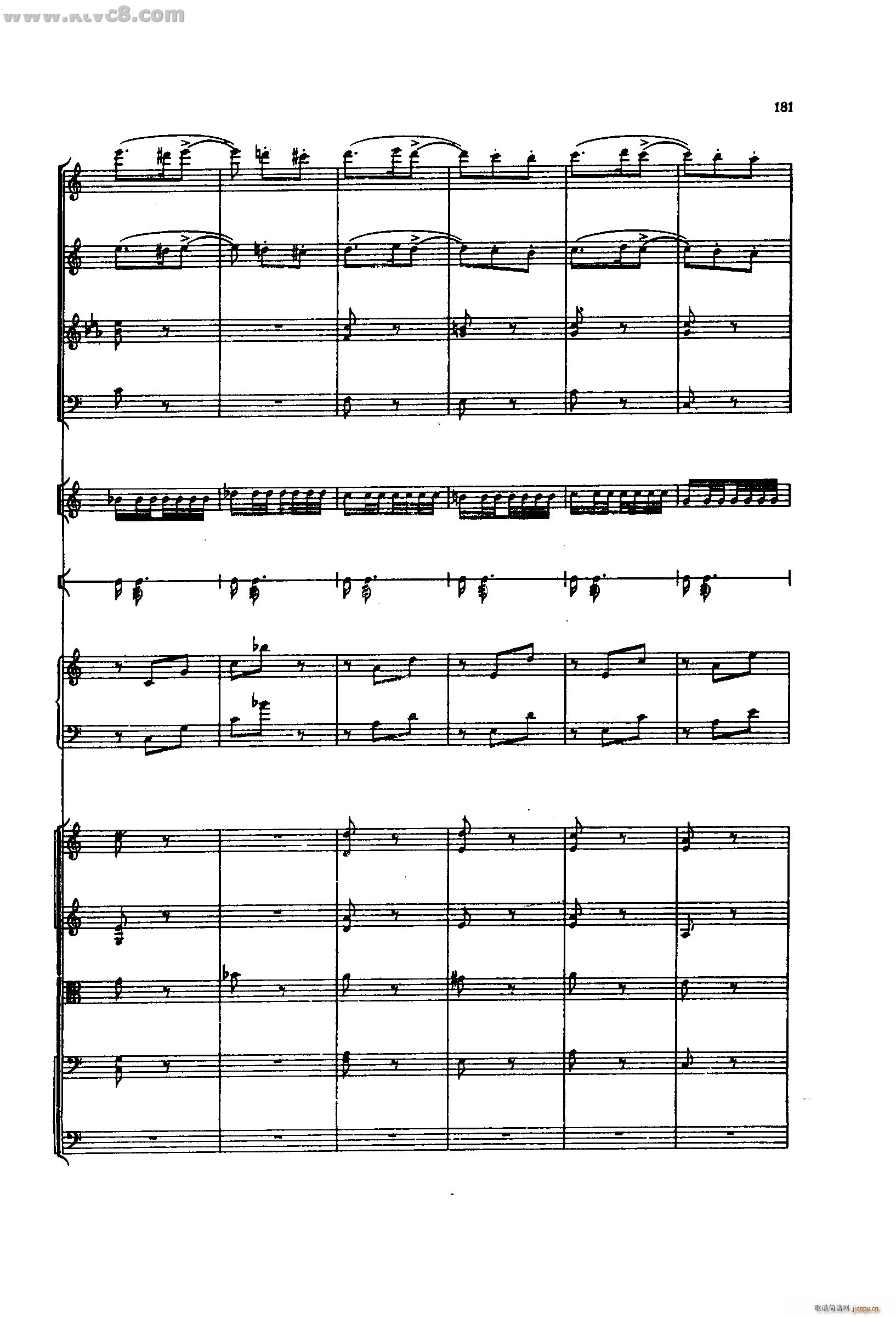 舍赫拉查达交响组曲 作品35 第四部分(总谱)35