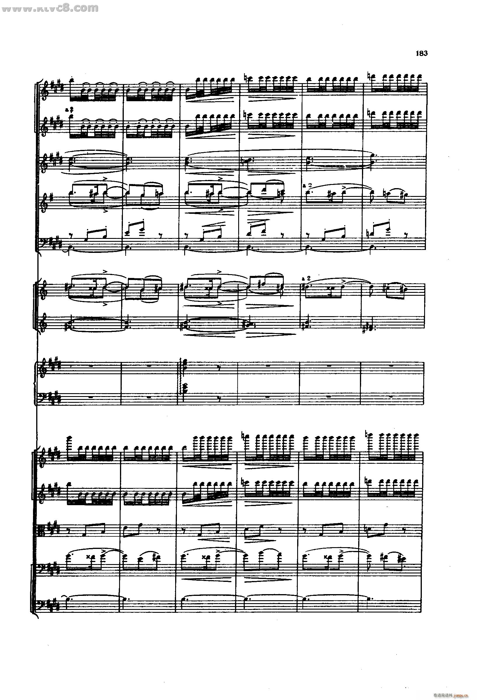 舍赫拉查达交响组曲 作品35 第四部分(总谱)37