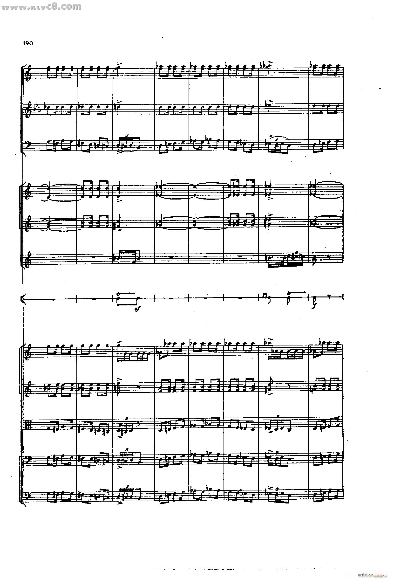 舍赫拉查达交响组曲 作品35 第四部分(总谱)44