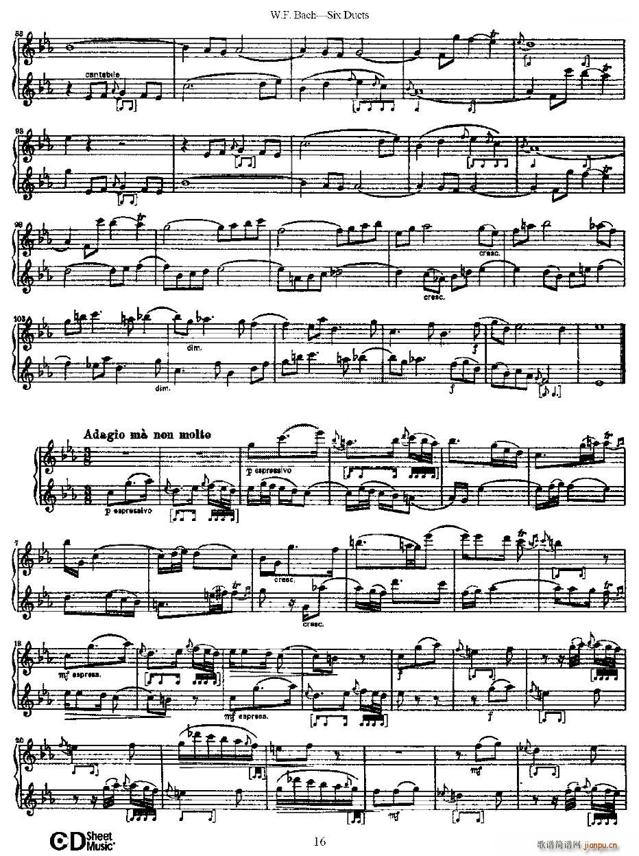 Six Duets 之三 六首二重奏练习曲 铜管(总谱)3