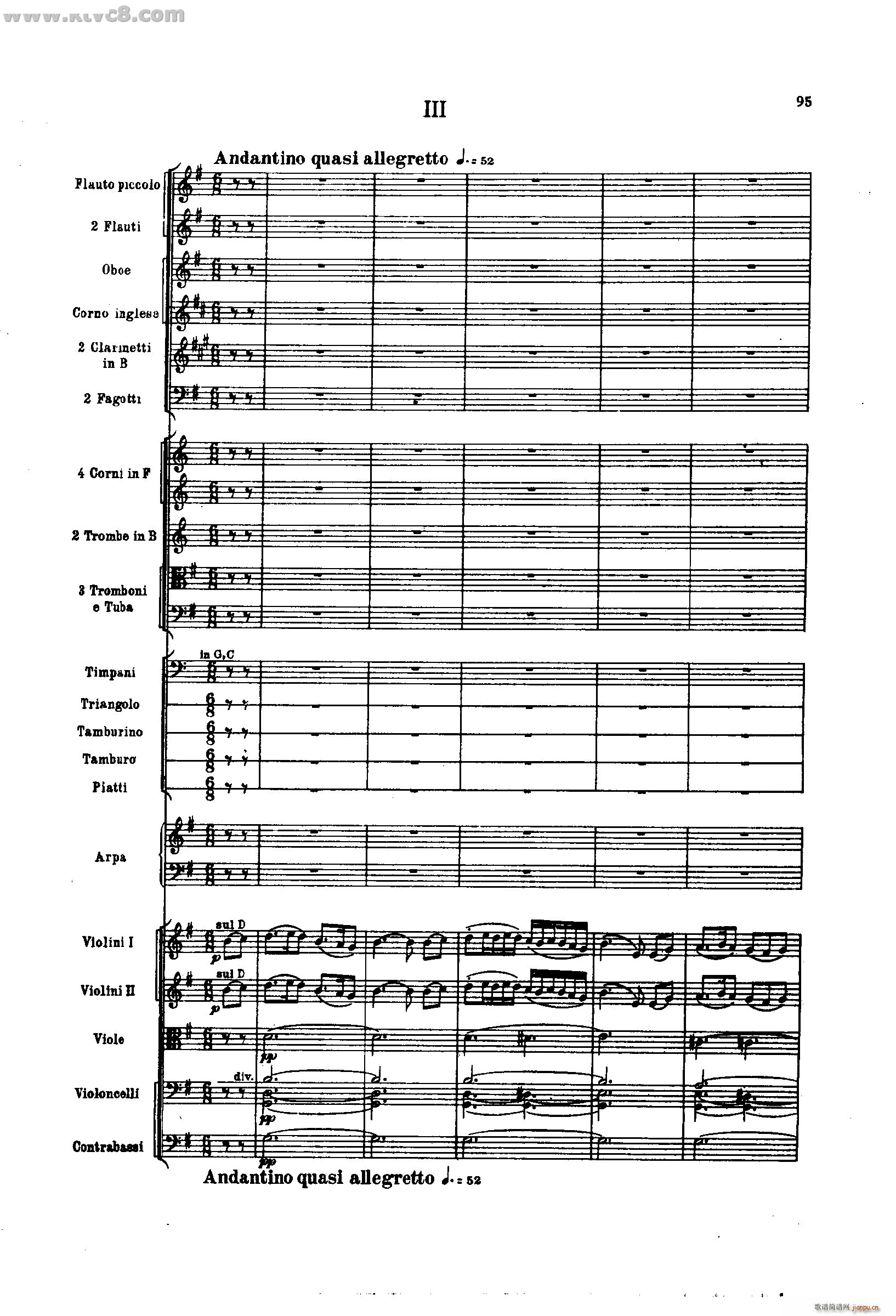 舍赫拉查达交响组曲 作品35 第三部分(总谱)1