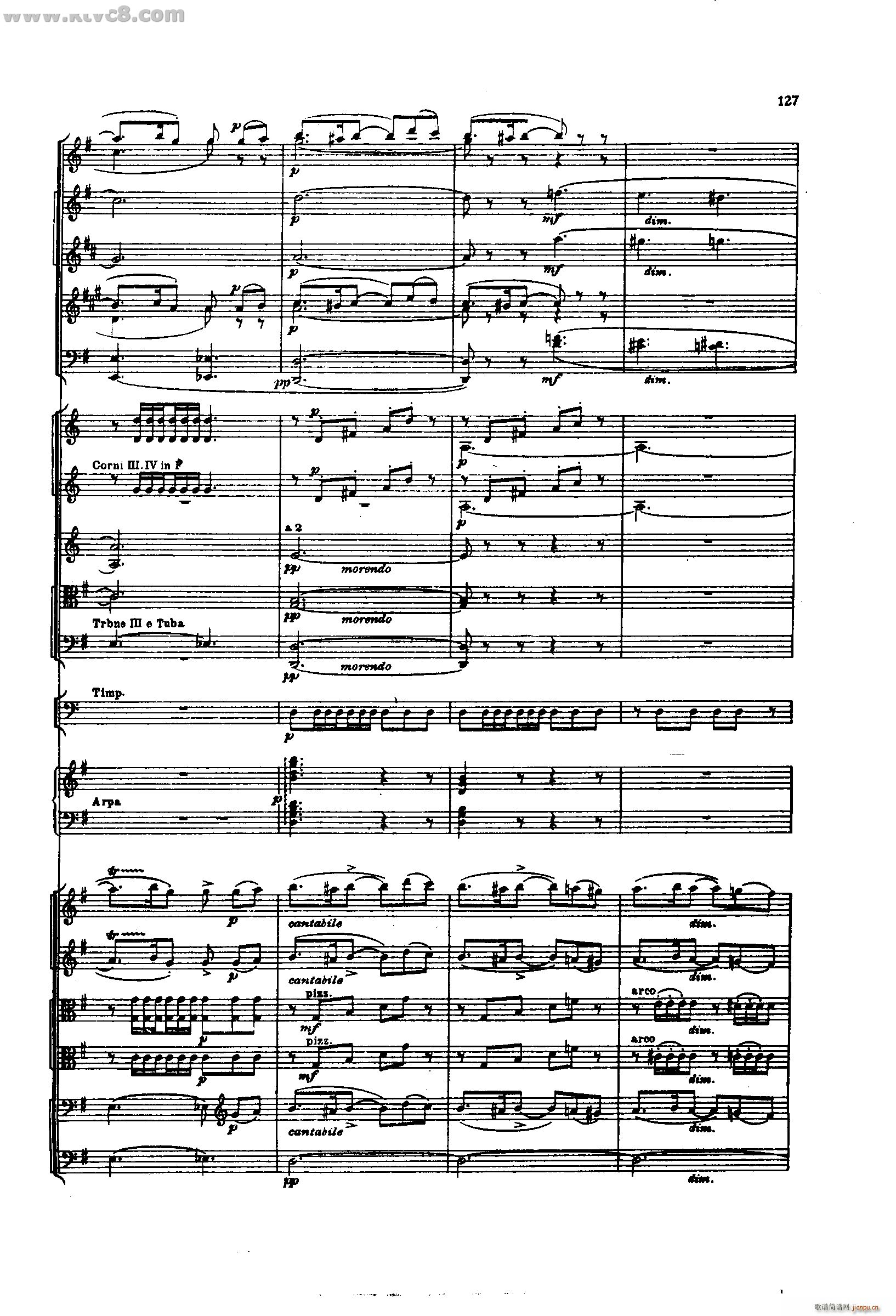 舍赫拉查达交响组曲 作品35 第三部分(总谱)33