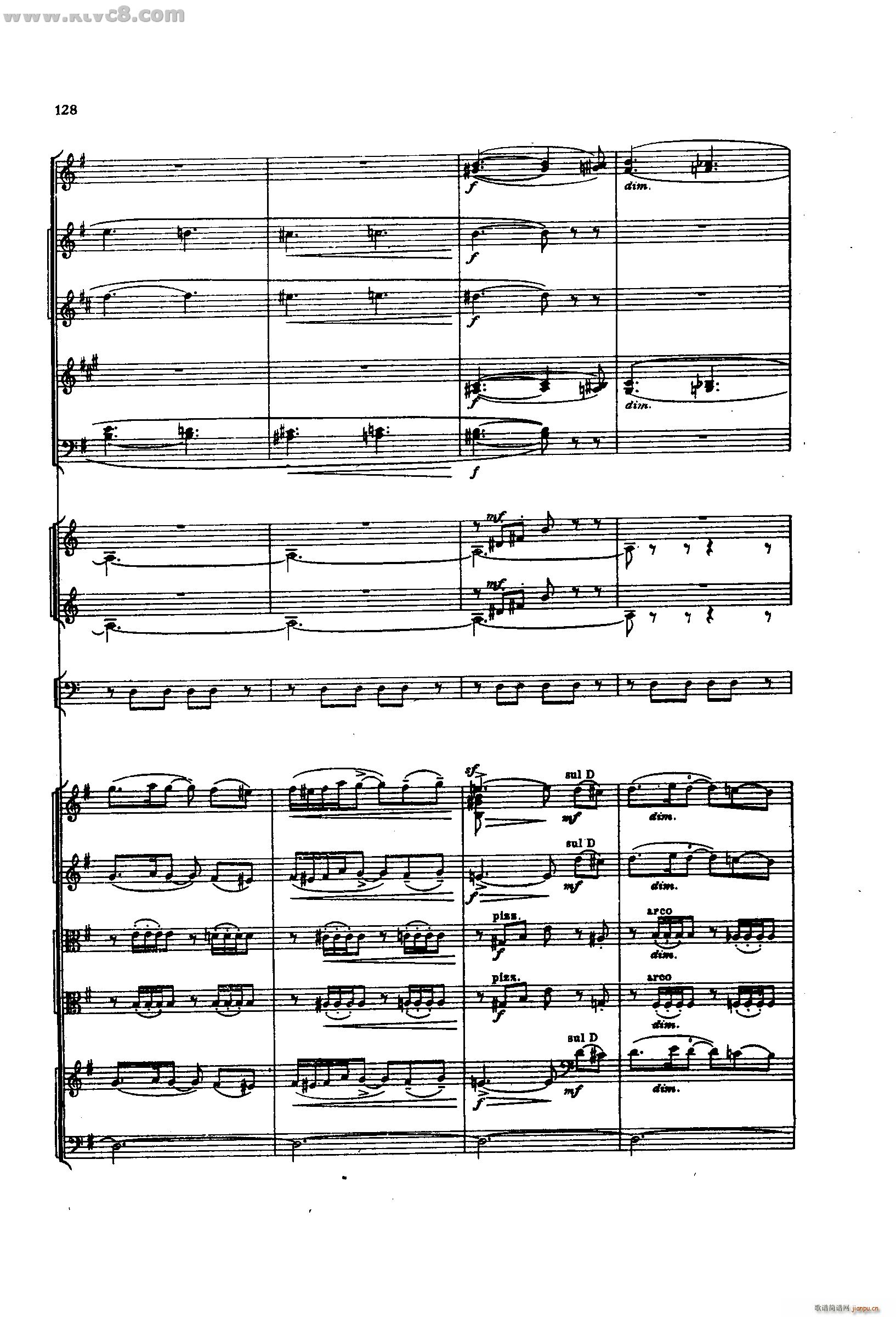 舍赫拉查达交响组曲 作品35 第三部分(总谱)34