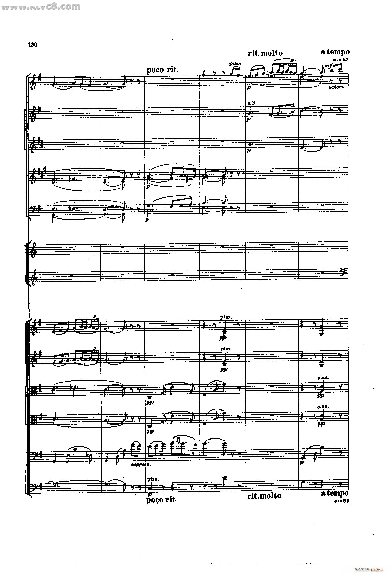 舍赫拉查达交响组曲 作品35 第三部分(总谱)36