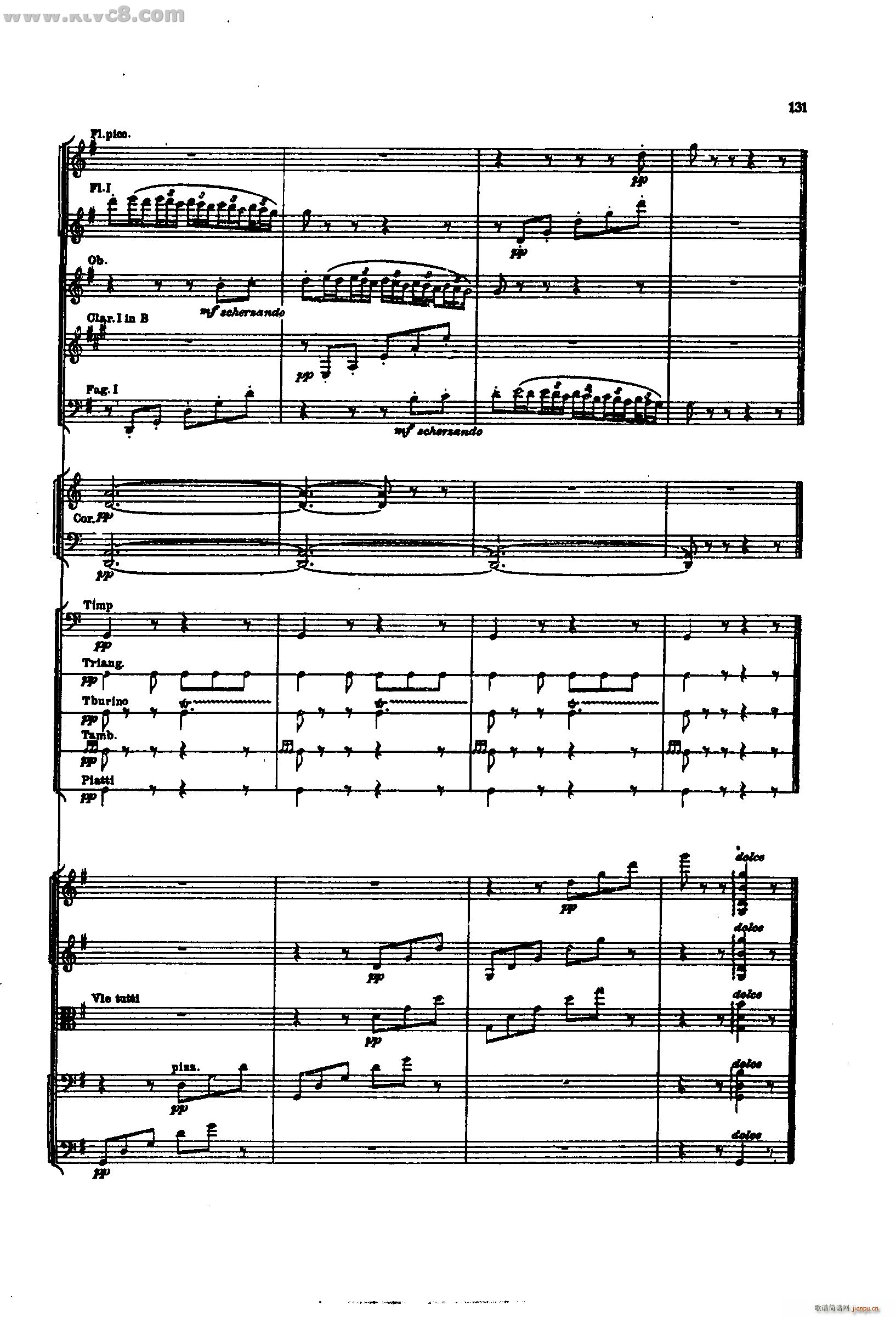 舍赫拉查达交响组曲 作品35 第三部分(总谱)37