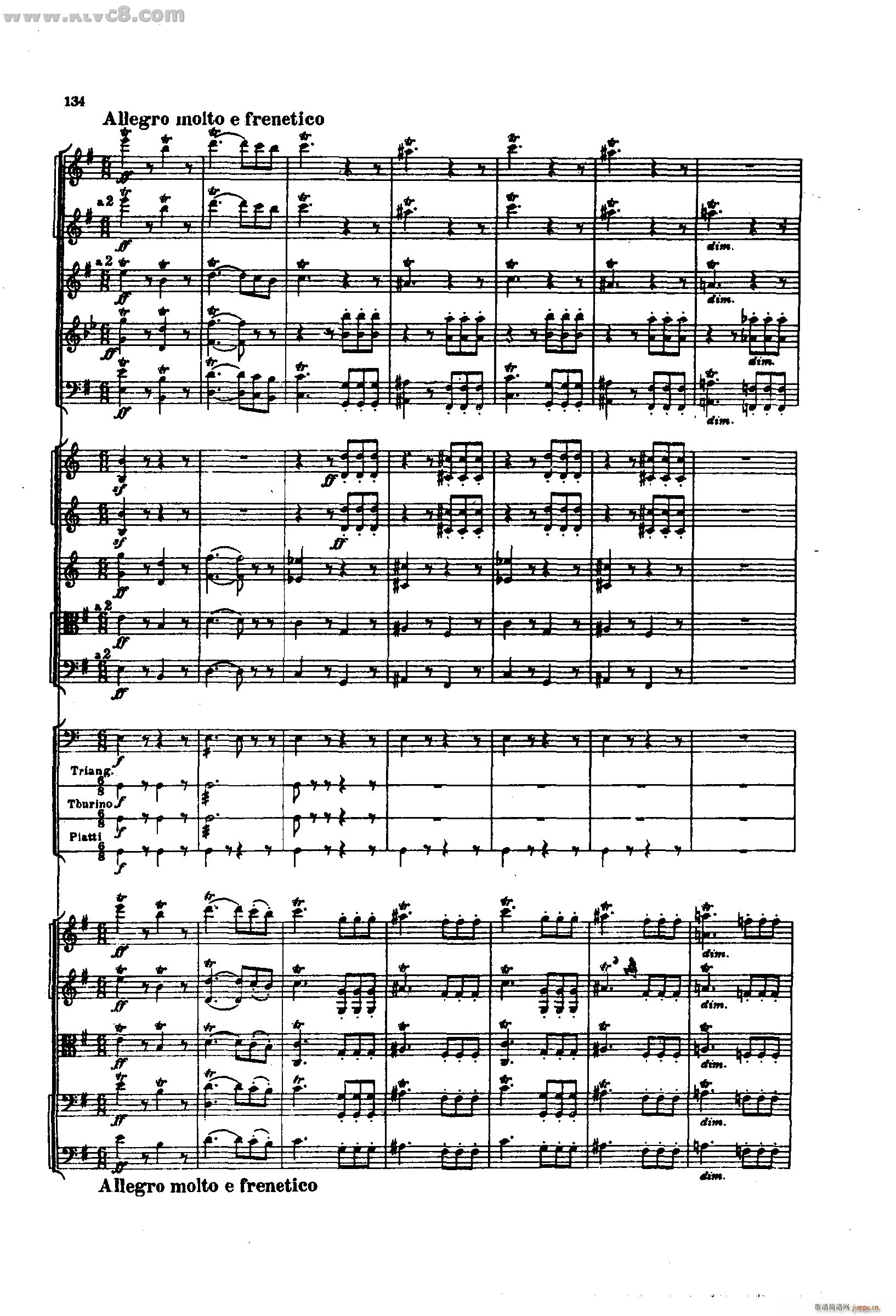 舍赫拉查达交响组曲 作品35 第三部分(总谱)40