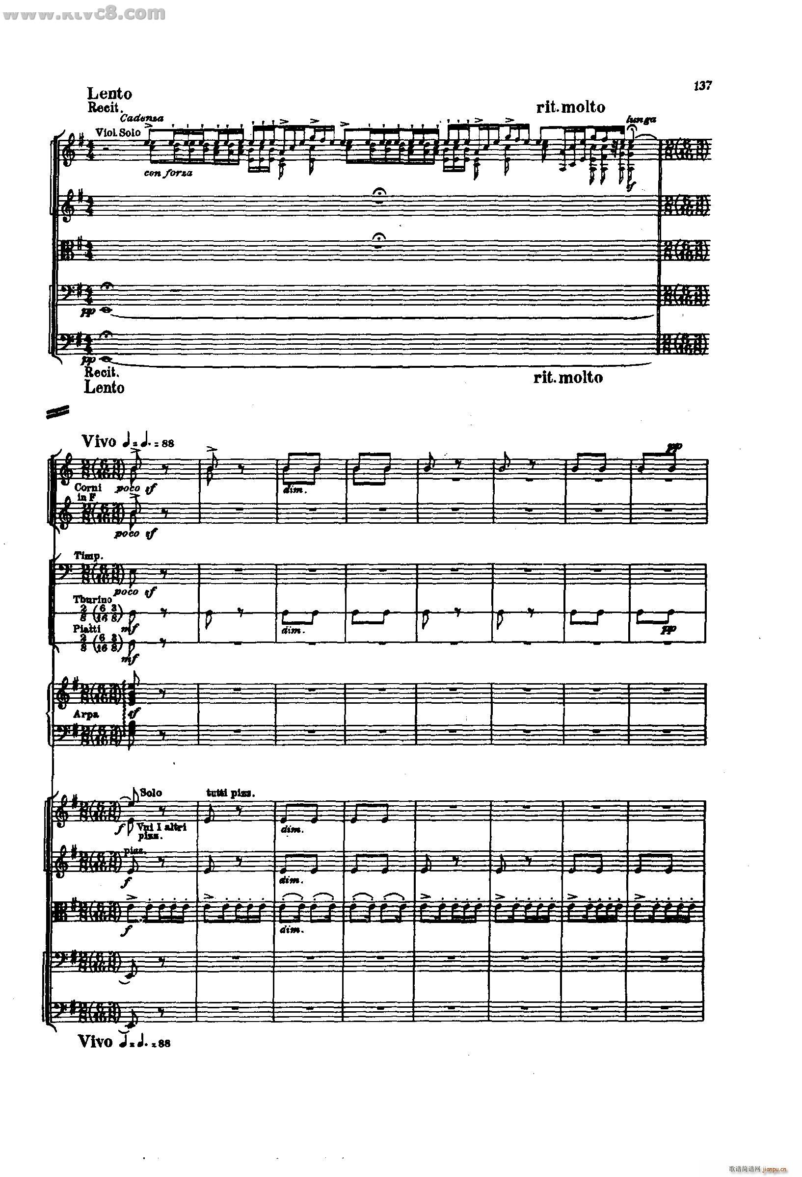 舍赫拉查达交响组曲 作品35 第三部分(总谱)43