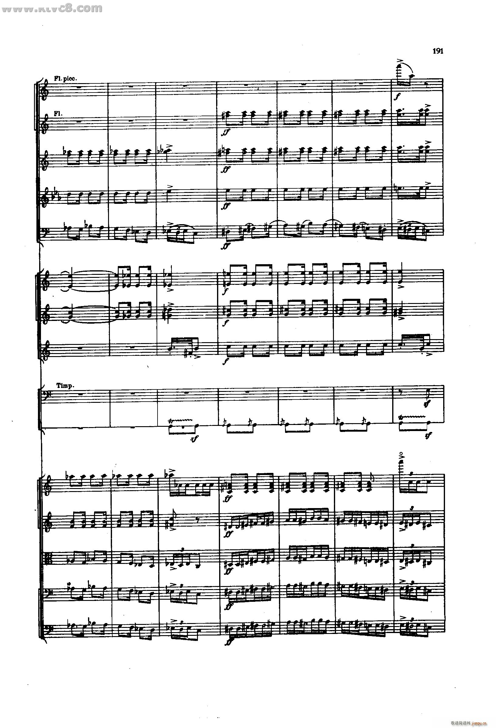 舍赫拉查达交响组曲 作品35 第五部分(总谱)1