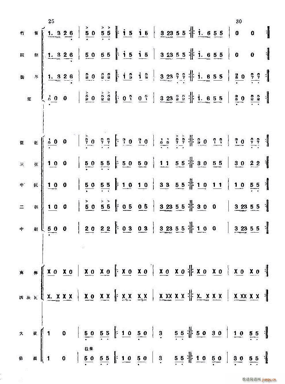 你追我赶学大寨 民乐合奏(总谱)5