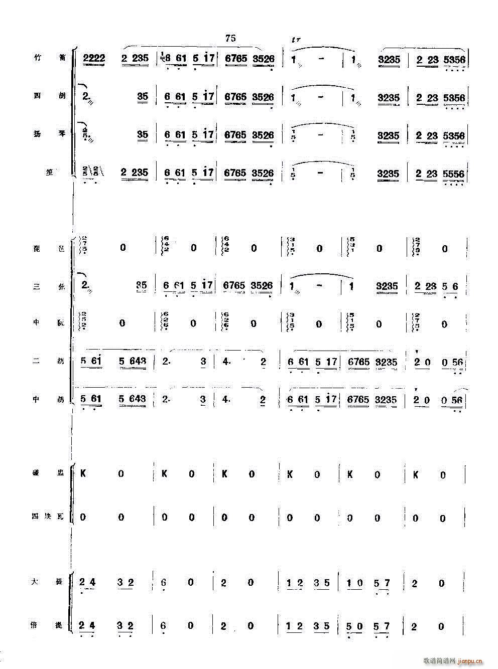 你追我赶学大寨 民乐合奏(总谱)13