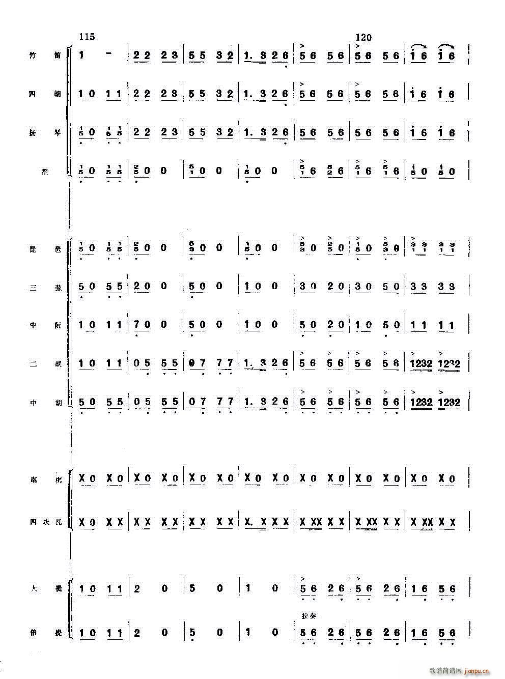 你追我赶学大寨 民乐合奏(总谱)20