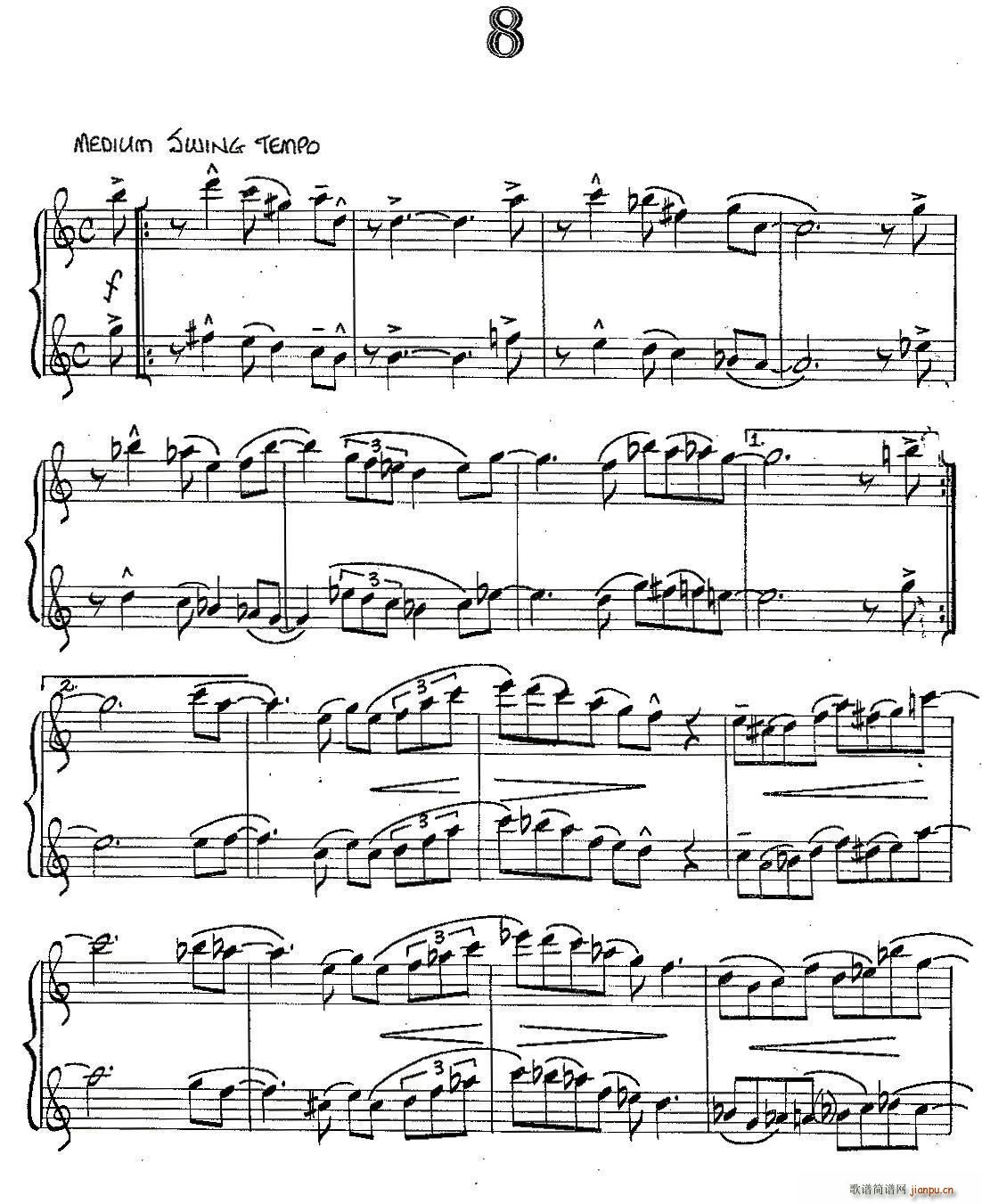 Jazz Conception For Saxophone Duets 8 二重奏(总谱)1