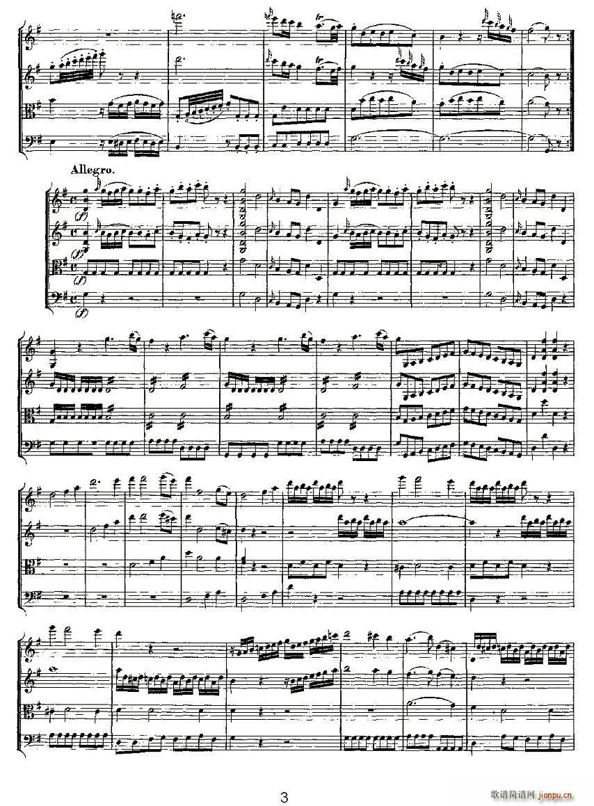 Quartet No 1 in G Major K 80 G大调第一弦乐四重奏(总谱)3