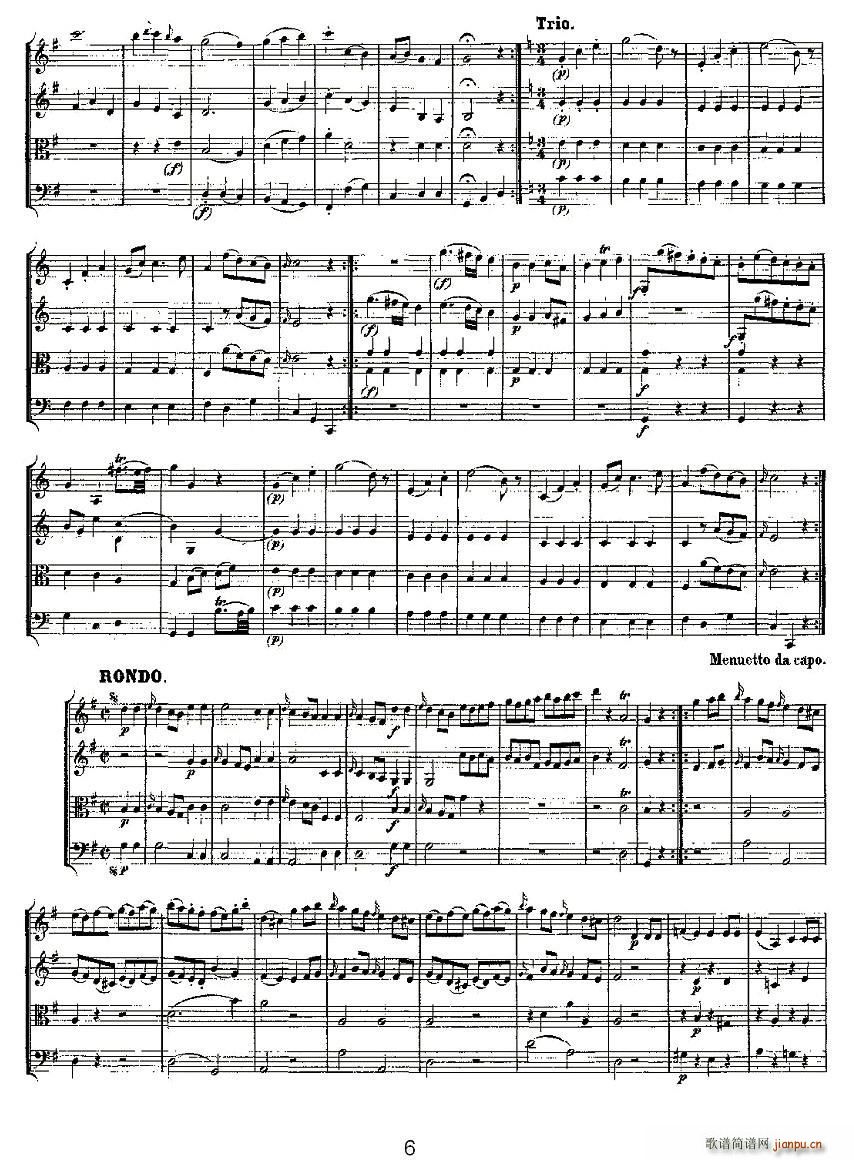 Quartet No 1 in G Major K 80 G大调第一弦乐四重奏(总谱)6