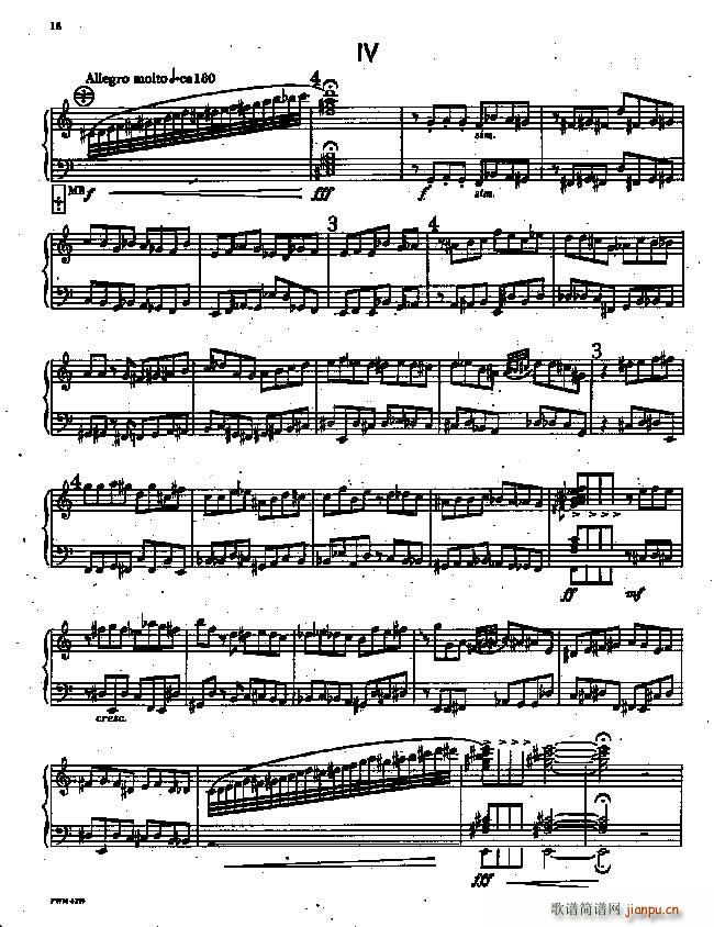 奏鸣曲 克扎诺夫斯基曲6 10(总谱)3