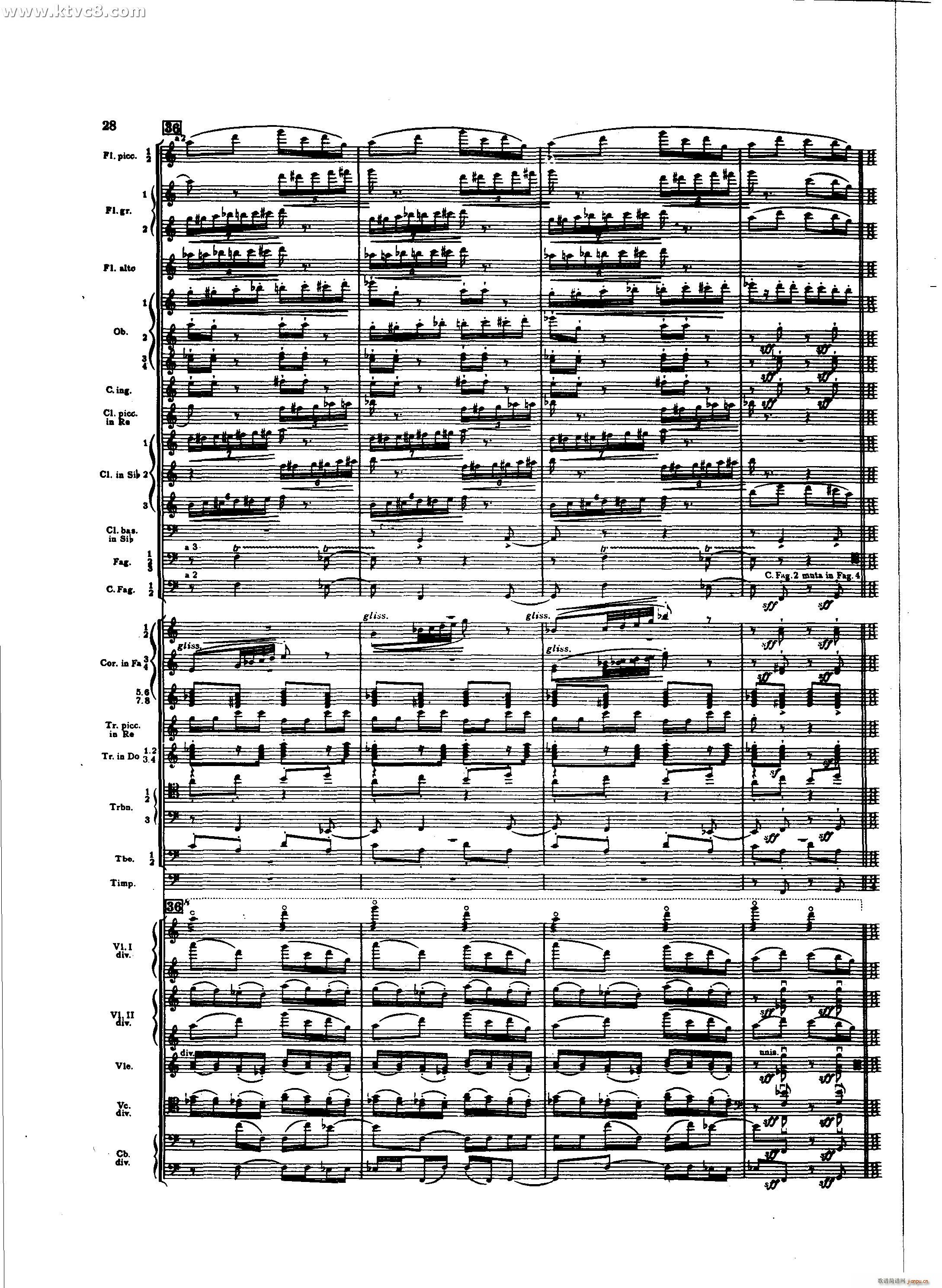 春之祭 春天的预兆 少女的舞蹈(总谱)19