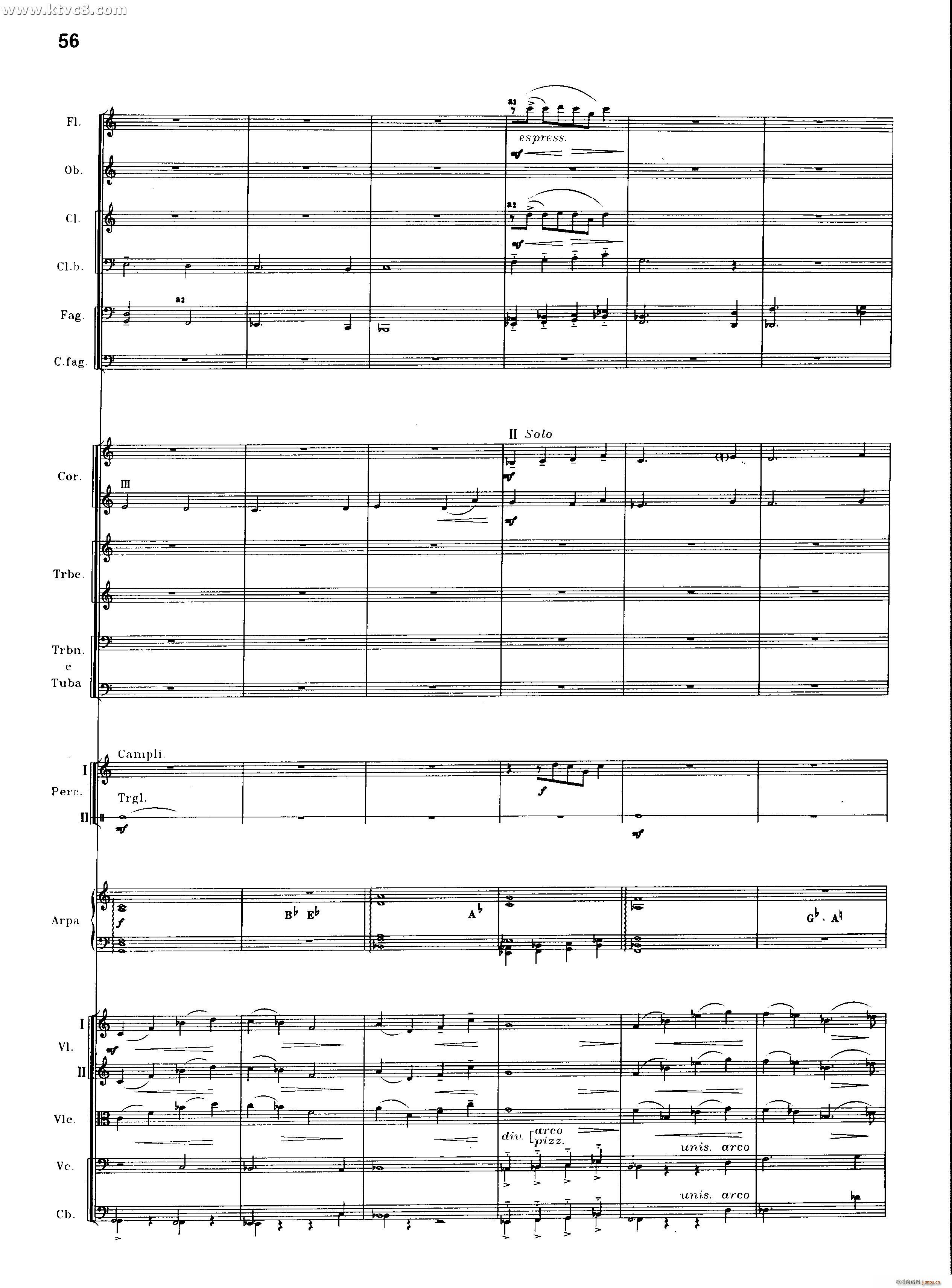 交响诗百年沧桑作品41号 乐队类 管弦乐 第二部分 共2部分(总谱)19