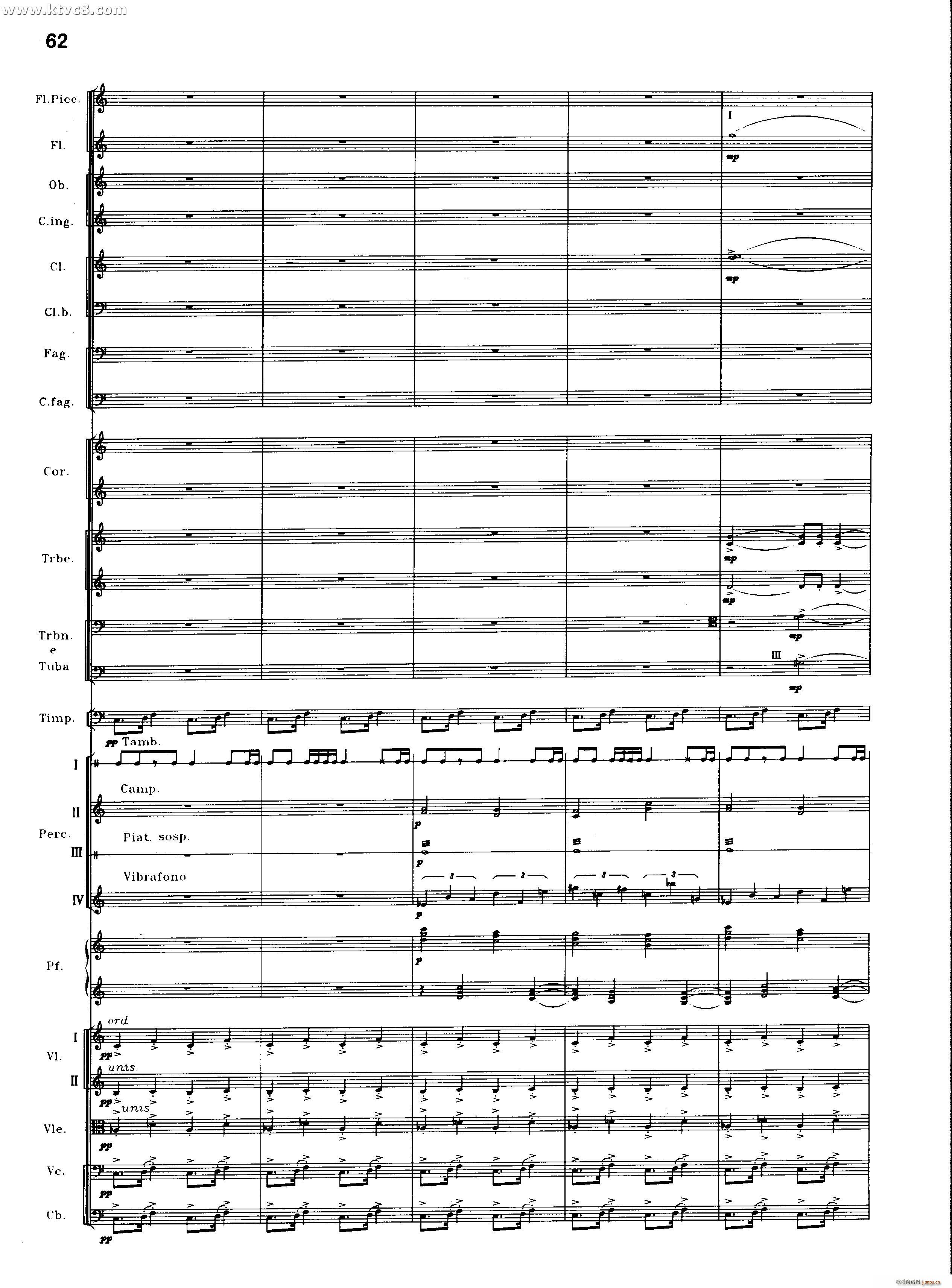 交响诗百年沧桑作品41号 乐队类 管弦乐 第二部分 共2部分(总谱)25