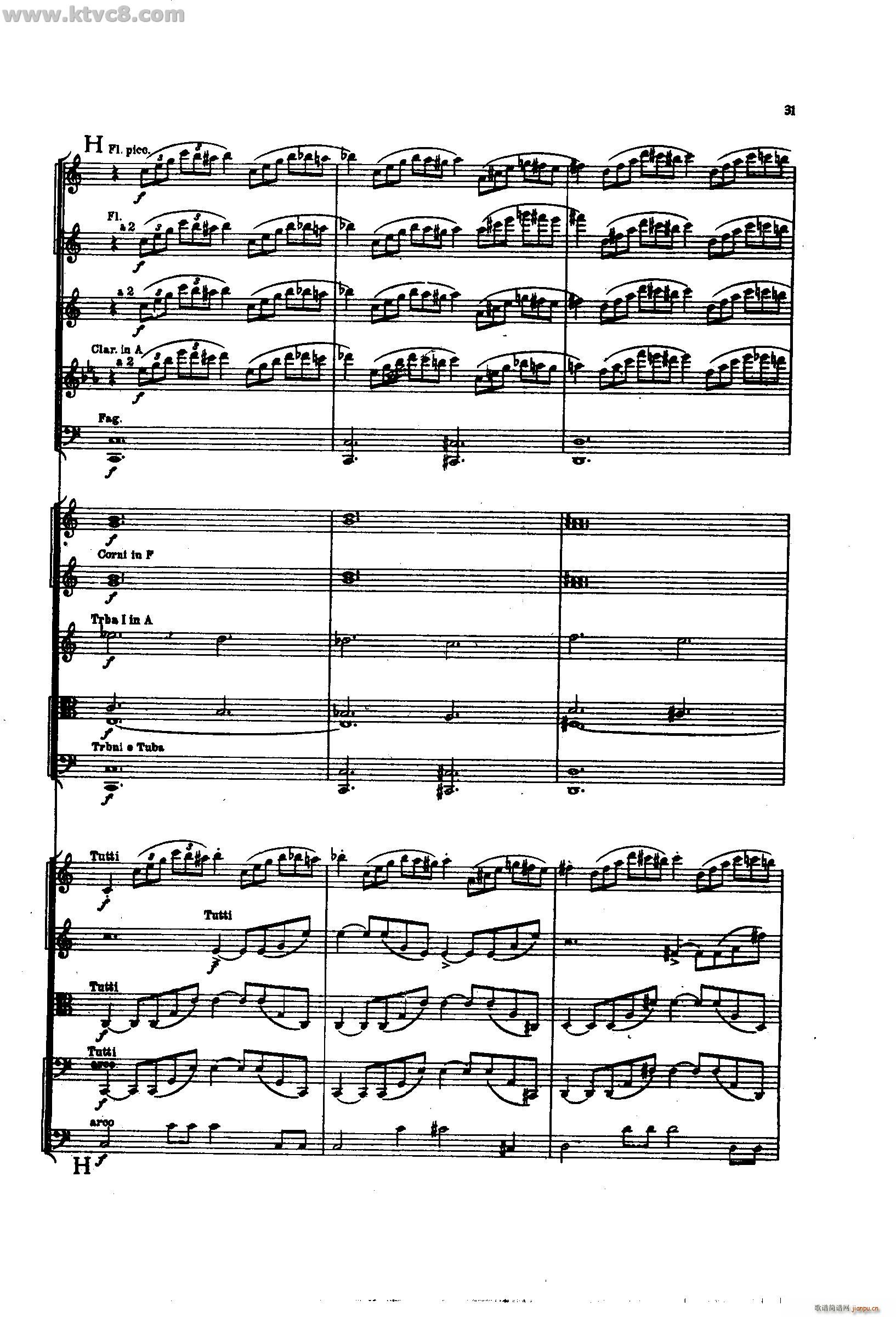 舍赫拉查达交响组曲 作品35 第一部分(总谱)29