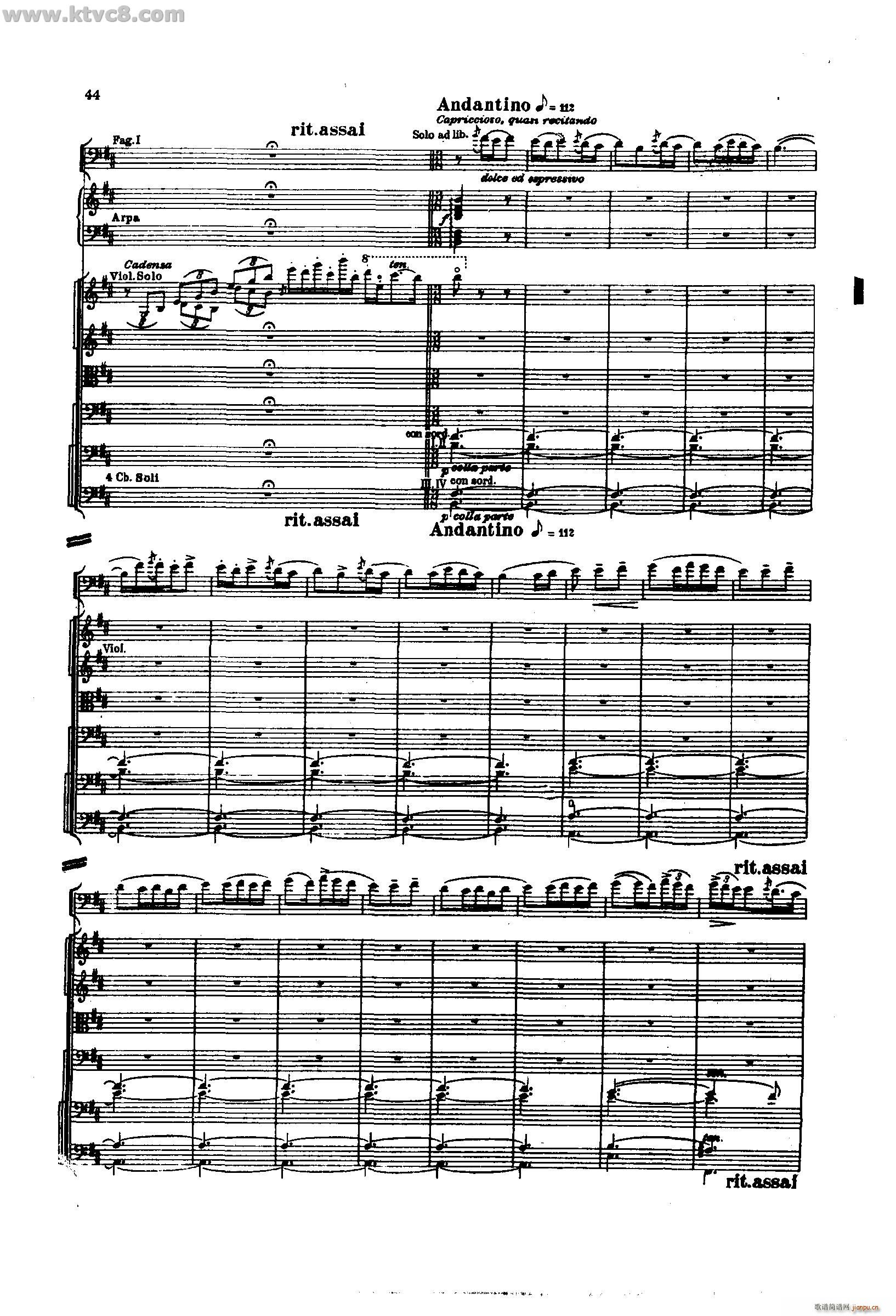 舍赫拉查达交响组曲 作品35 第一部分(总谱)42