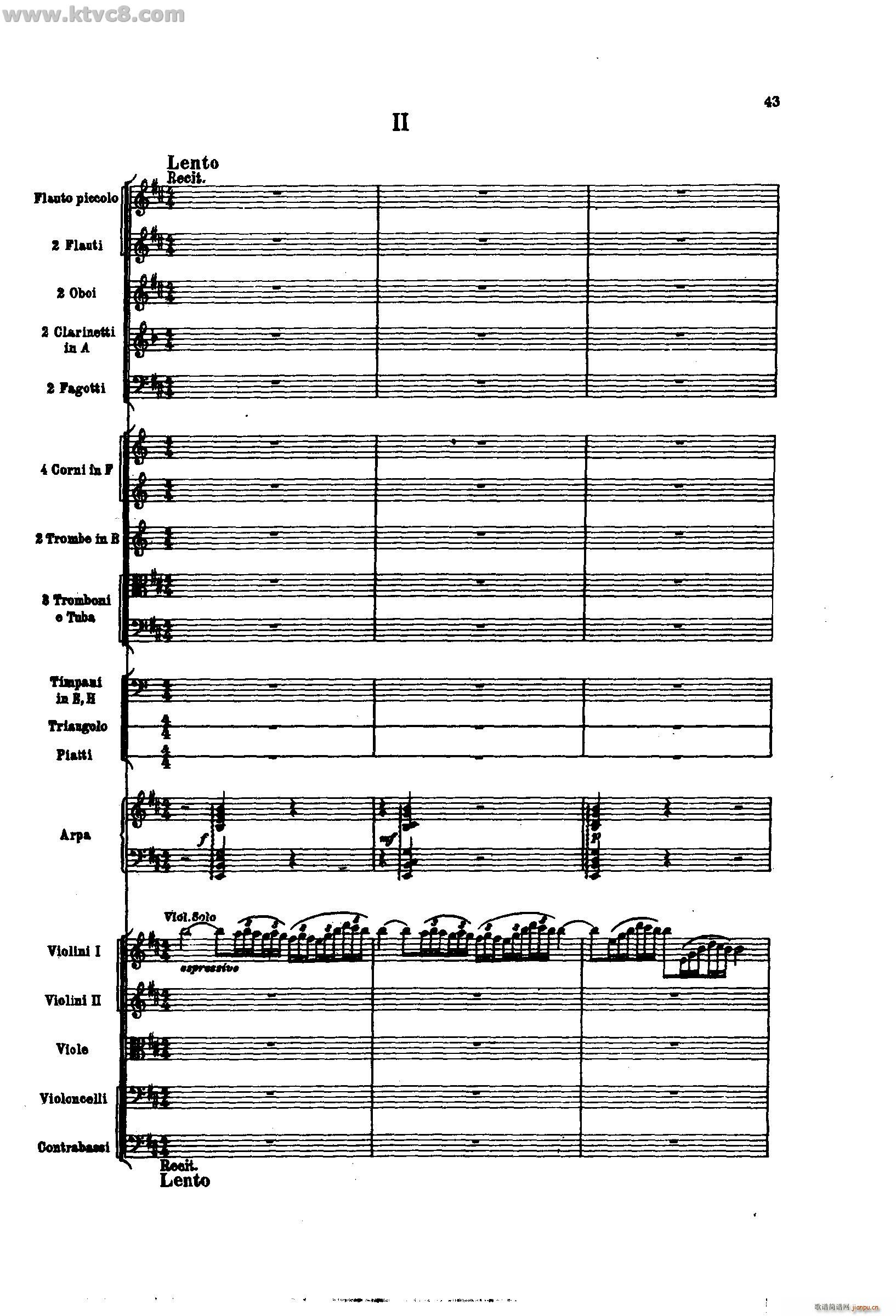 舍赫拉查达交响组曲 作品35 第一部分(总谱)41