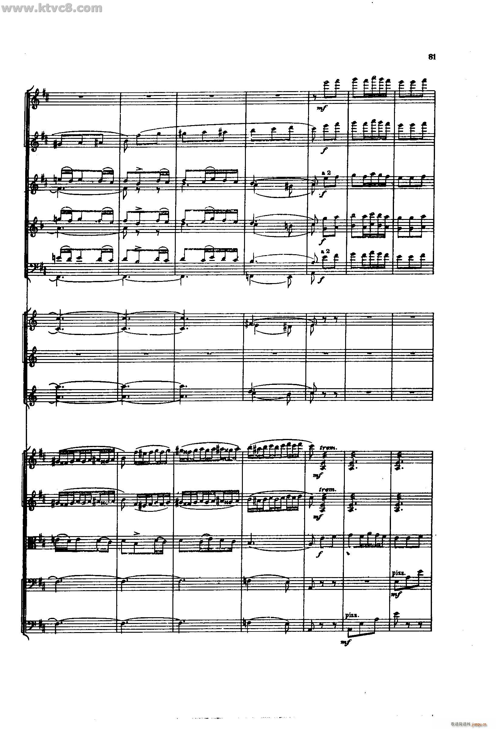 舍赫拉查达交响组曲 作品35 第二部分(总谱)35