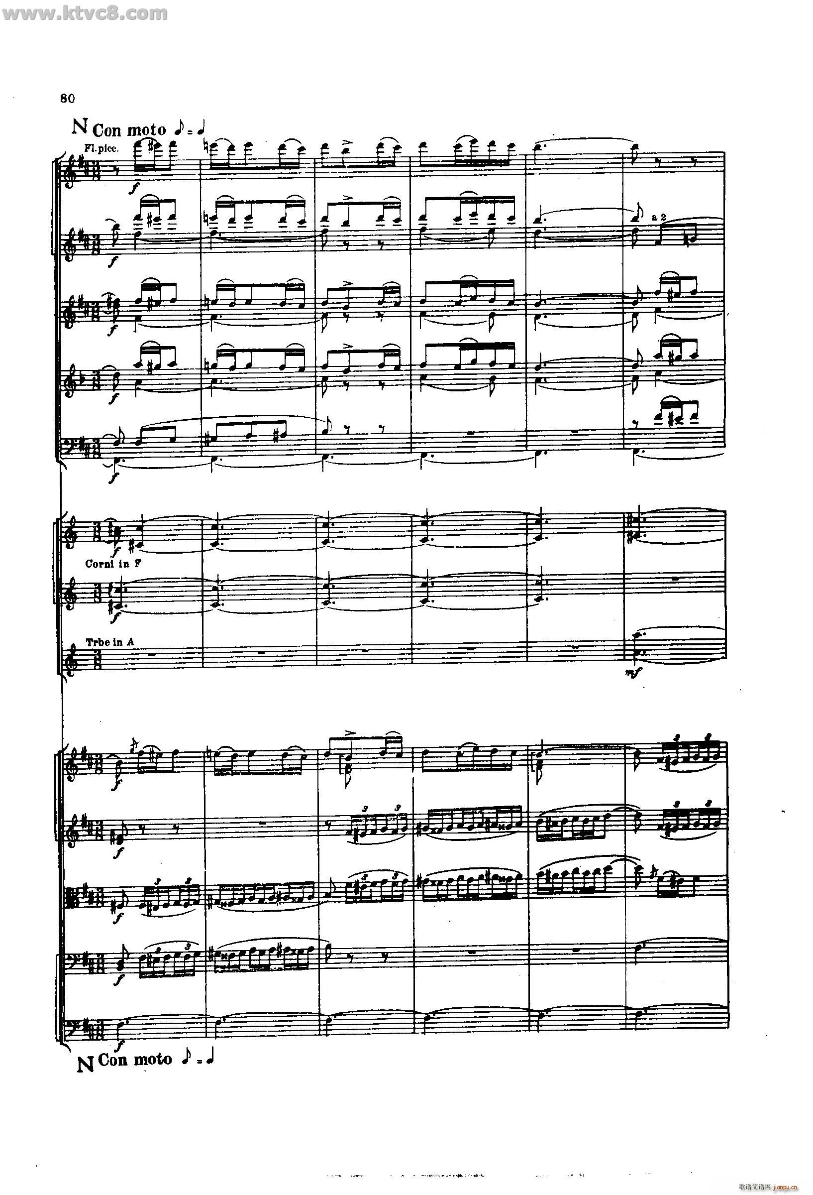 舍赫拉查达交响组曲 作品35 第二部分(总谱)34